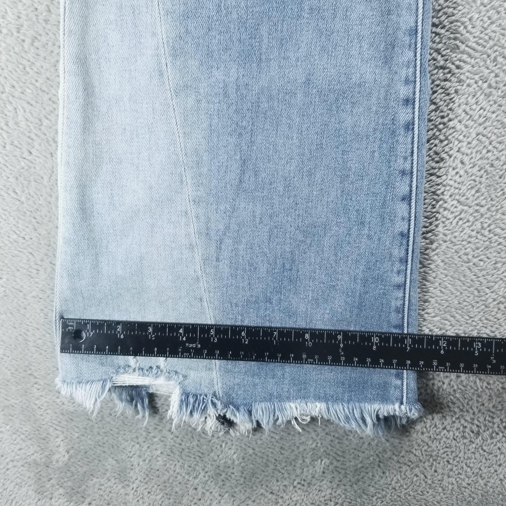 KanCan Jeans Womens 26 Blue Sharkbite Hem Flare Mid Rise Stretch - Picture 8 of 9